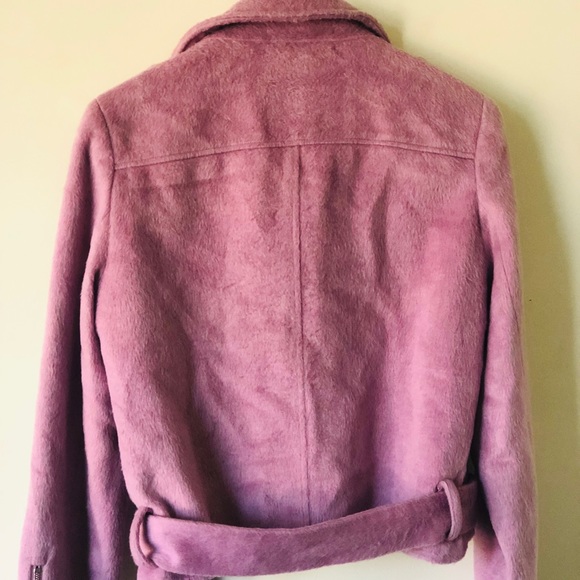 SOLD Pink Fur Motto / Biker Jacket - Picture 4 of 8